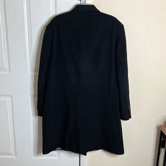 Calvin Klein Men's Wool-Blend Black Overcoat Size 44R - Picture 3 of 13